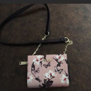 Steve Madden cross body bag, light pink with butterflies